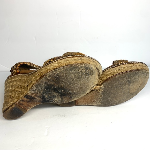 Stuart Weitzman Braided Espadrille Wedge Sandals - Picture 7 of 7